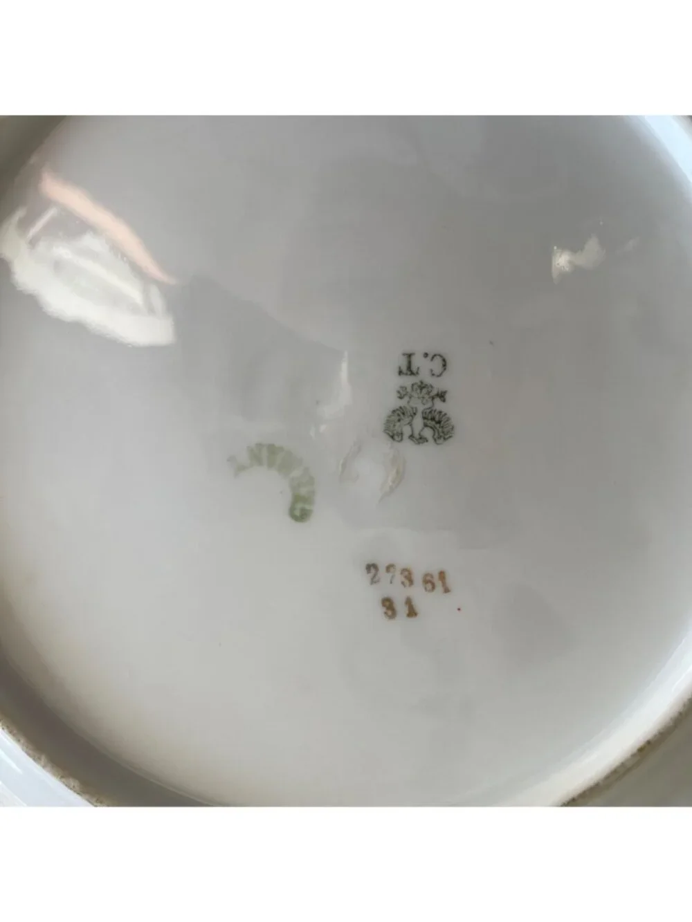Atq Carl Tielsch Altwasser Germany Plate Hand Painted Roses Gold Gild #27361 31